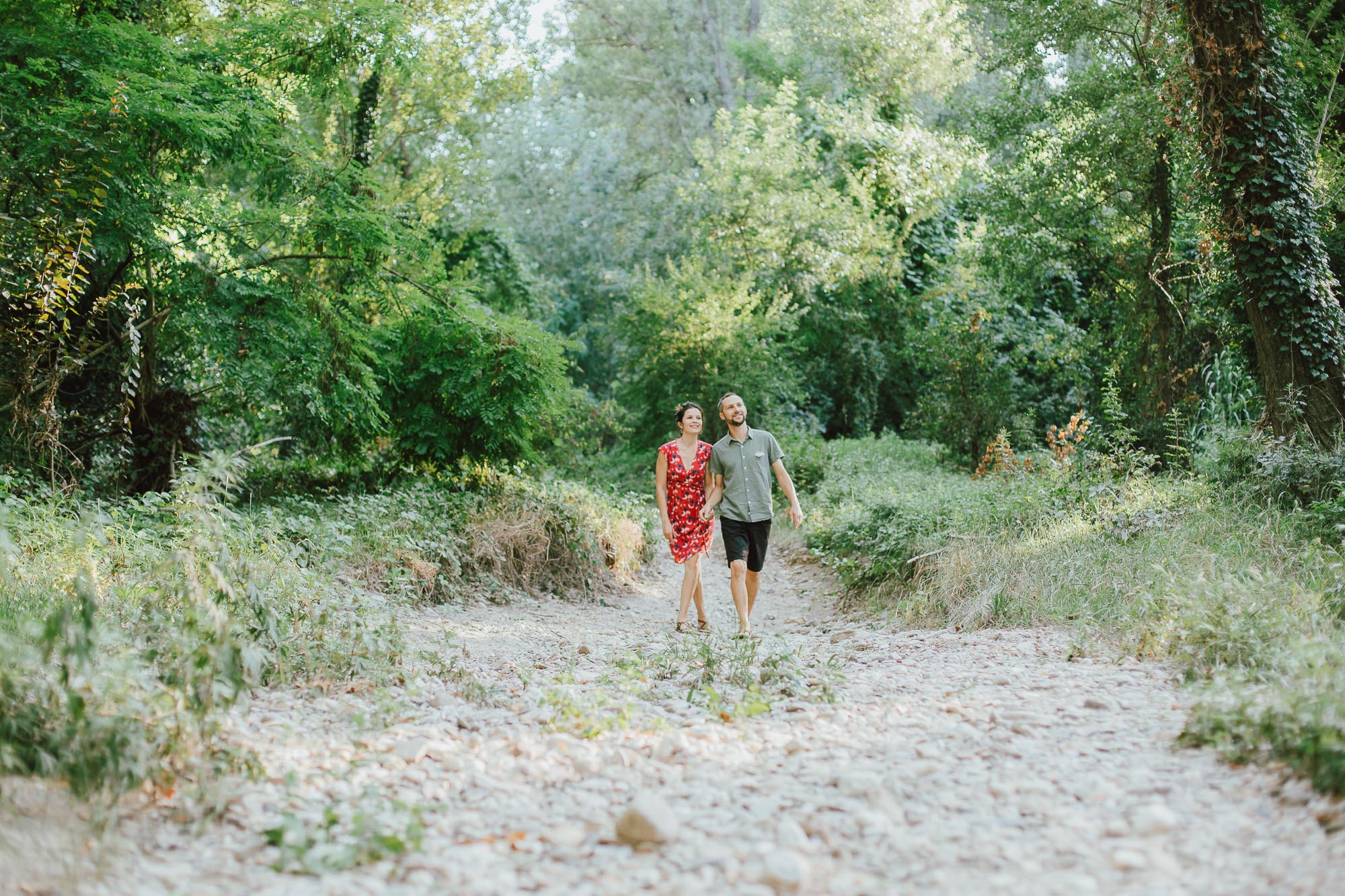 Photos de couple en forêt à Anduze dans le Gard